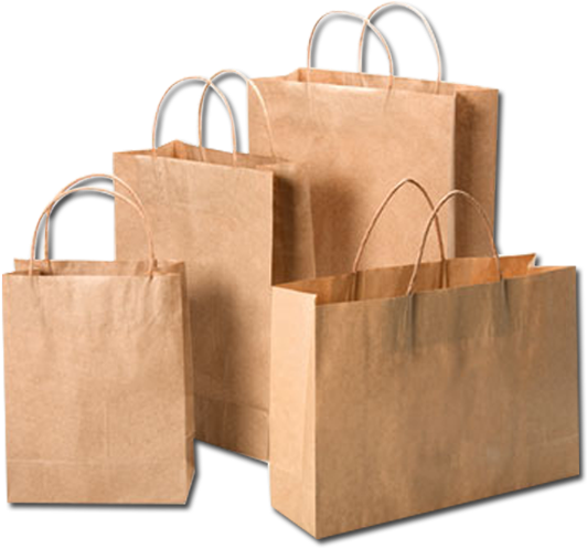 Brown Kraft Paper Bags - Paper Bags In Qatar (880x534), Png Download