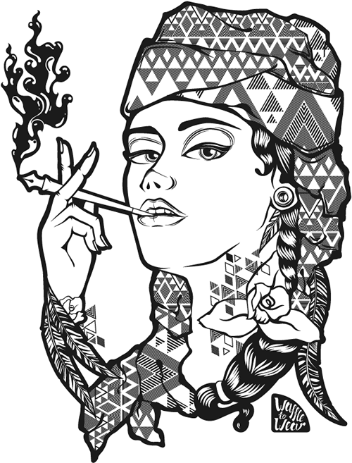 Smoking Ink - Art (600x680), Png Download