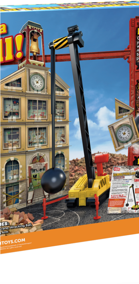 Demolab Wrecking Ball Back R - Smartlab Toys Demolition Lab: Wrecking Ball (450x999), Png Download