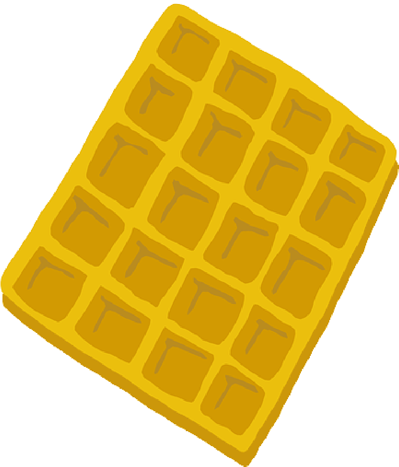 Cartoon, Breakfast, Waffle, Waffles, - Waffle (800x1395), Png Download