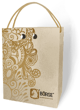 Custom Printed Recycled Paper Bag - Printed Paper Bag Png (475x520), Png Download