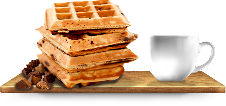Waffle Png - Belgian Waffles Png (758x357), Png Download