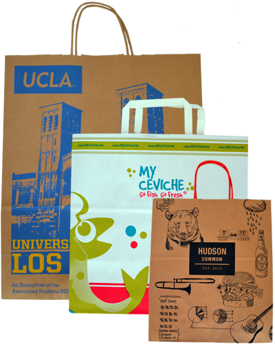 Custom Printed Handle Shopping Bags - Shopping Bag (400x500), Png Download