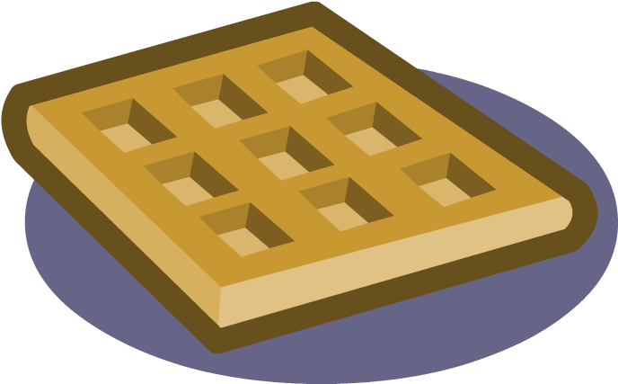 A Waffle - Dish (733x486), Png Download
