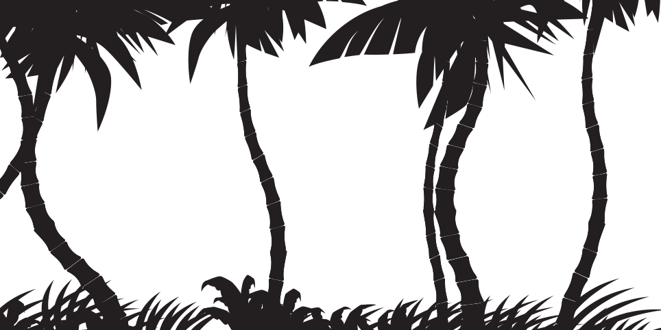 Waspchase, A Scene From Tony Pony And His Ice Cream - Jungle Tree Silhouette Png (964x482), Png Download