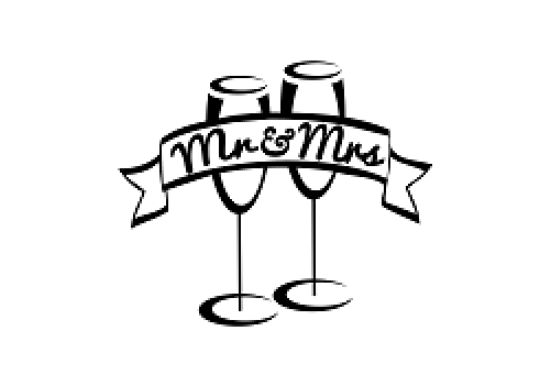Mr & Mrs Champagne Flutes Bookami® Silhouette Book - Posterazzi Wine 2 C Poster Print By Lauren Gibbons (500x500), Png Download