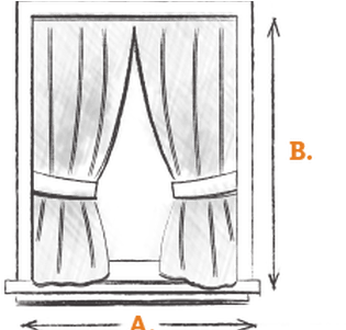 Drapes Drawing Curtain Design - Windows With Curtain Drawing (450x300), Png Download