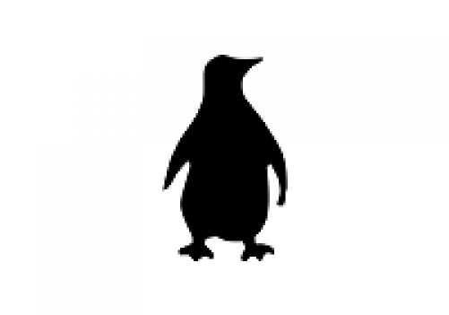 Penguin Bookami® Silhouette Book Folding On Bookami® - Penguin Clipart Silhouette (500x500), Png Download