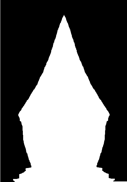 Black Curtains - Curtains Silhouette Png (417x599), Png Download