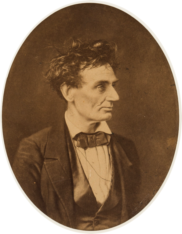 Abraham Lincoln Refusing To Straighten His Hair, - Abraham Lincoln Alexander Hesler (596x767), Png Download