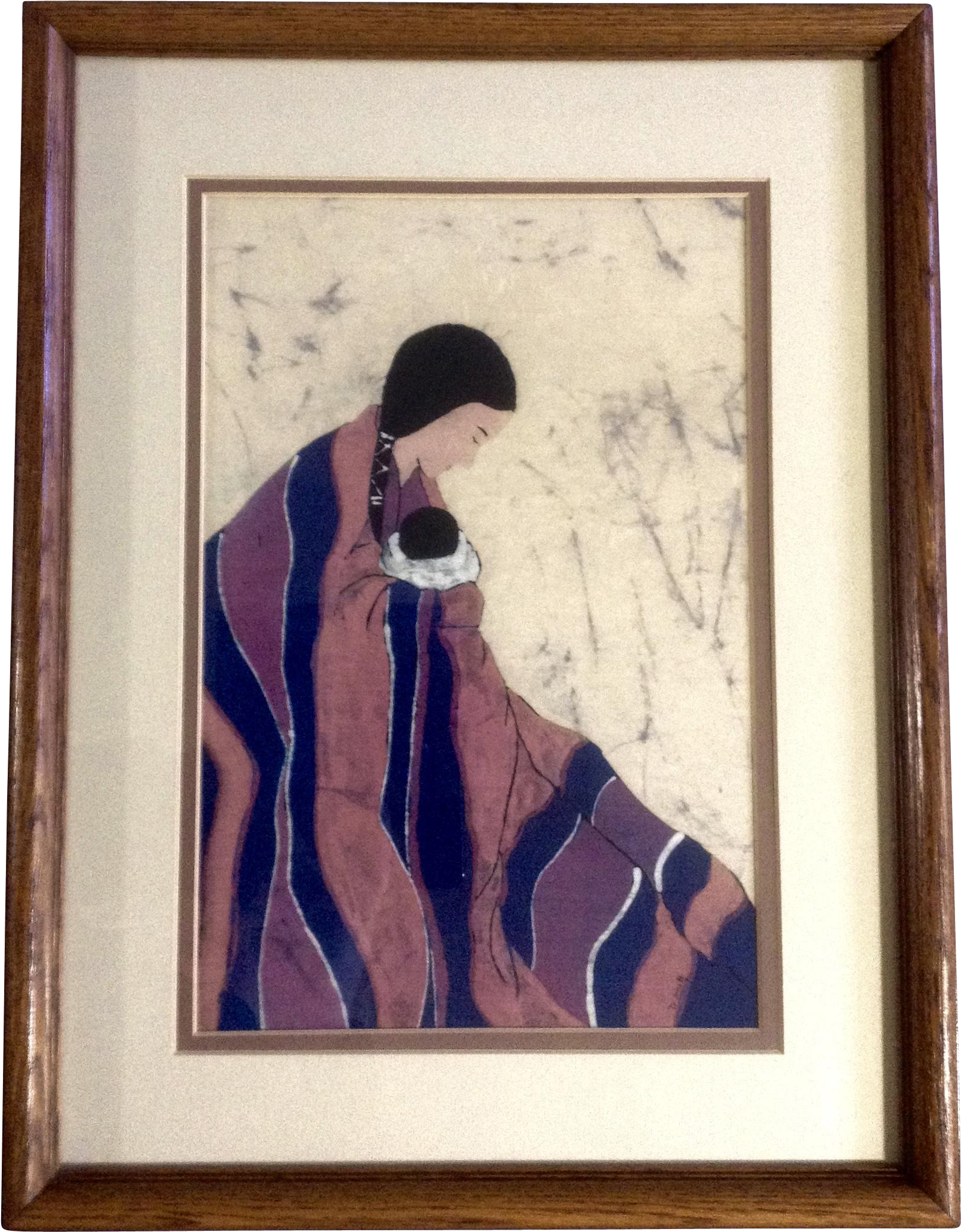 Dolores Smith, Original Fabric Batik Painting Of Indian - Picture Frame (2048x2048), Png Download