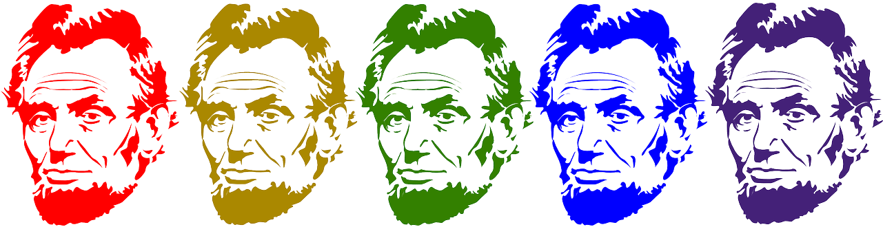 Abraham Abe Lincoln 153569 - Abraham Lincoln, Schwarzes U. Weiß Getränkeuntersetzer (1280x390), Png Download