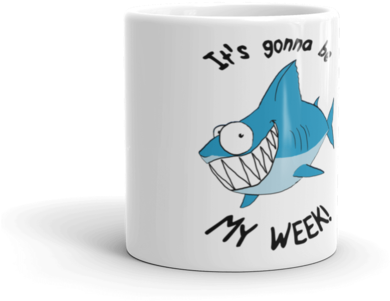 Optimist Shark Mug - Great White Shark (480x480), Png Download
