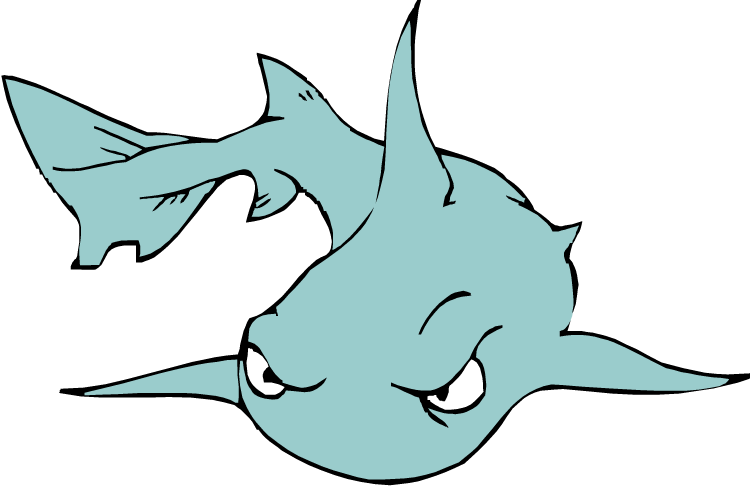 Bull Shark Clipart Angry Shark Pencil And In Color - Shark (750x487), Png Download