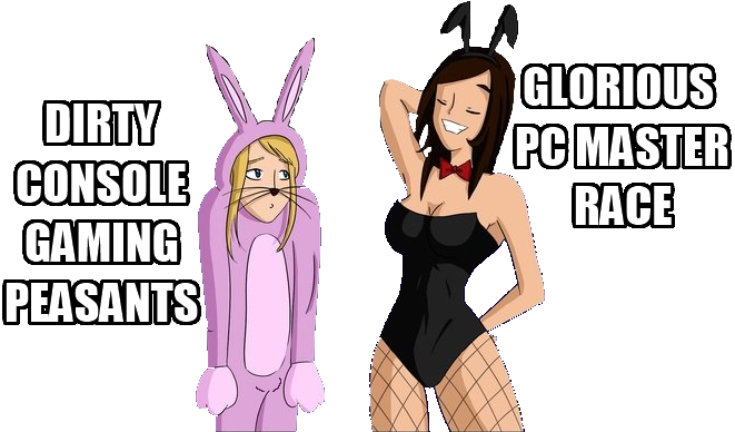 Back To The Content 'pc Master Race' - Cartoon (661x388), Png Download