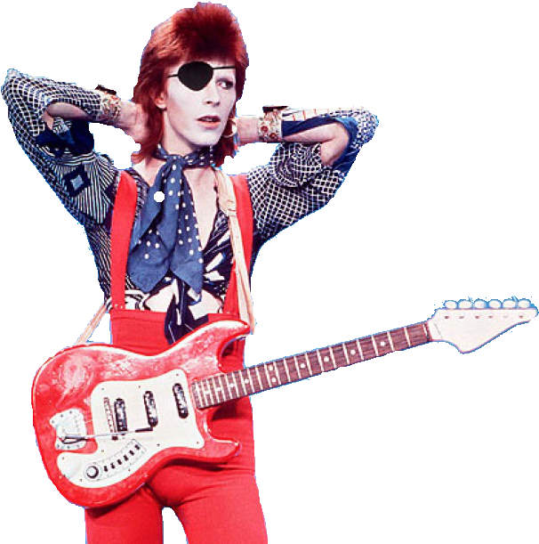 David Bowie Ziggy Stardust Guitar (679x619), Png Download