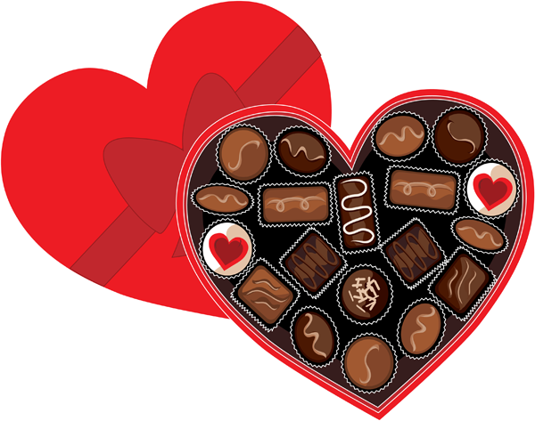 Chocolate Clip Art - Clip Art Valentine Candy (600x473), Png Download