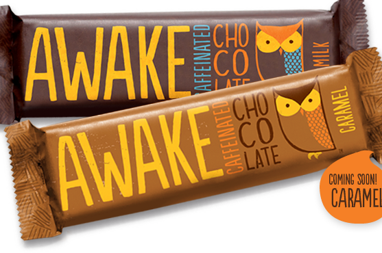 Awake Chocolate Perks Investor Interest With Caffeinated - Awake Caffeinated Milk Chocolate Bar (557x370), Png Download