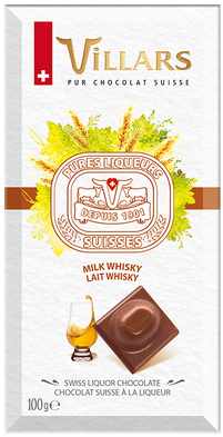 Villars Swiss Milk Chocolate Bar Filled With Whiskey - Chocolat Lait Larmes Whisky Pur Malt Villars Maître (400x400), Png Download
