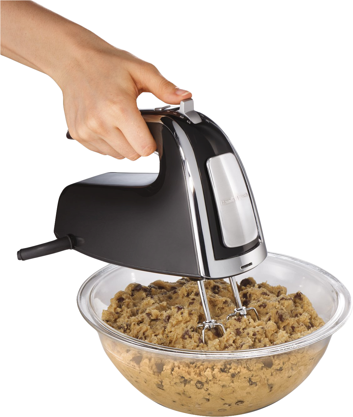 Download Hand Blender Mixer Png Image - Hamilton Beach 62620 6-speed Hand Mixer - Black (500x571), Png Download