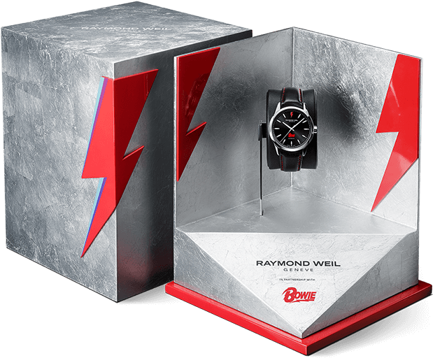 David Bowie Watch Box Raymond Weil Automatic Date - Raymond Weil David Bowie Watch (700x848), Png Download
