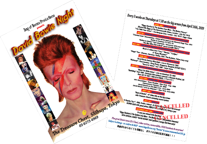 David Bowie Night In Tokyo Flyer - Tokyo (721x503), Png Download