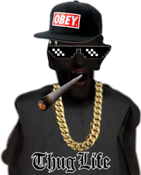 Thug Life (480x599), Png Download