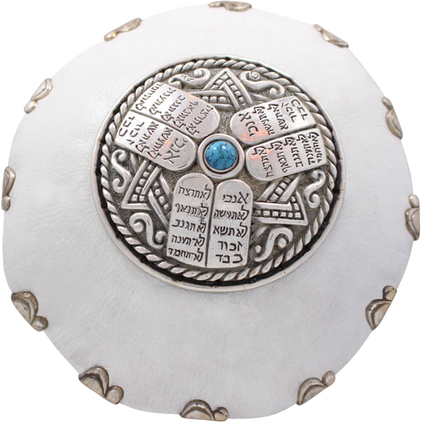 The Ten Commandments Big Star White Leather - Leather (600x600), Png Download