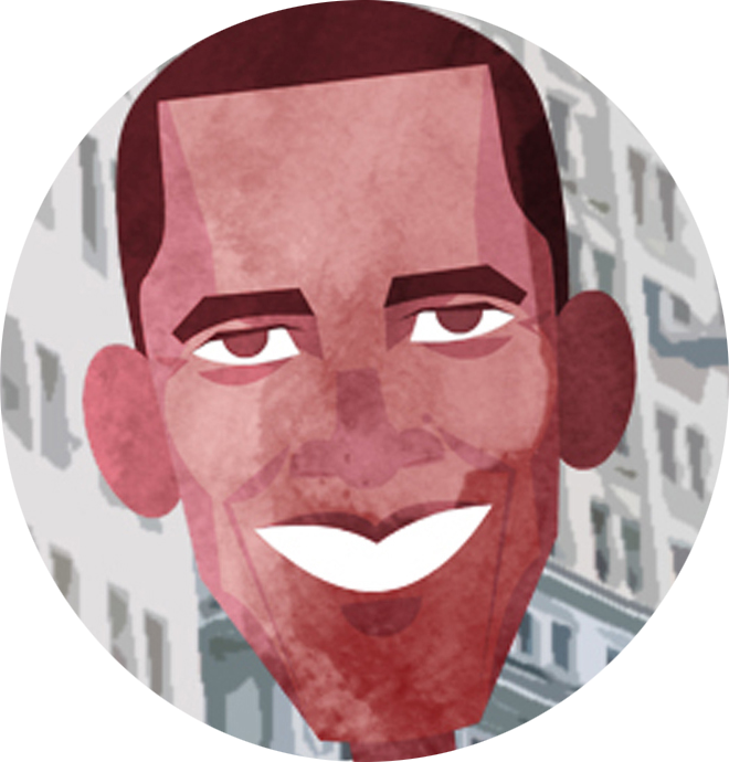 Cart - Barack Obama (660x690), Png Download