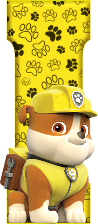 Alfabeto De Chase De La Patrulla Canina O Paw Patrol - Letra L De Paw Patrol (323x737), Png Download