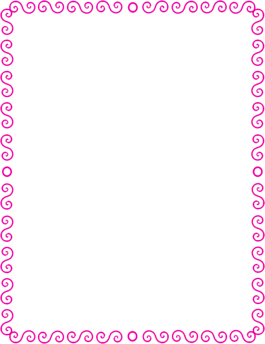 Border Pink Page Frames Spiral Border S Spiral Edge - Red Cross Border (850x1100), Png Download