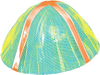 High Visibility Full Brim Hard Hat Cover - Occunomix Hard Hat Cover V896-ry (340x510), Png Download