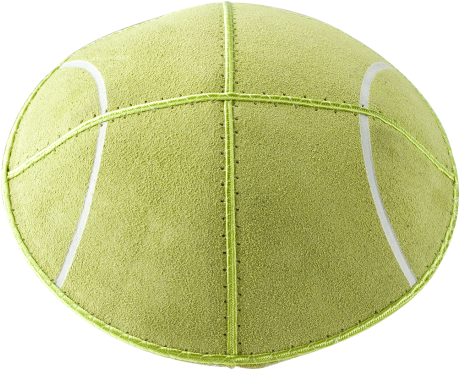 Green Tennis Ball Kippah - Tennis (458x458), Png Download