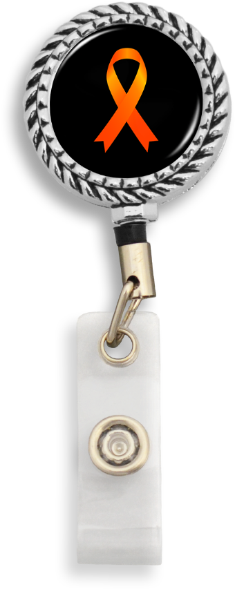 Alzheimer's Awareness Ribbon Badge Reel Nurse Badge (900x900), Png Download