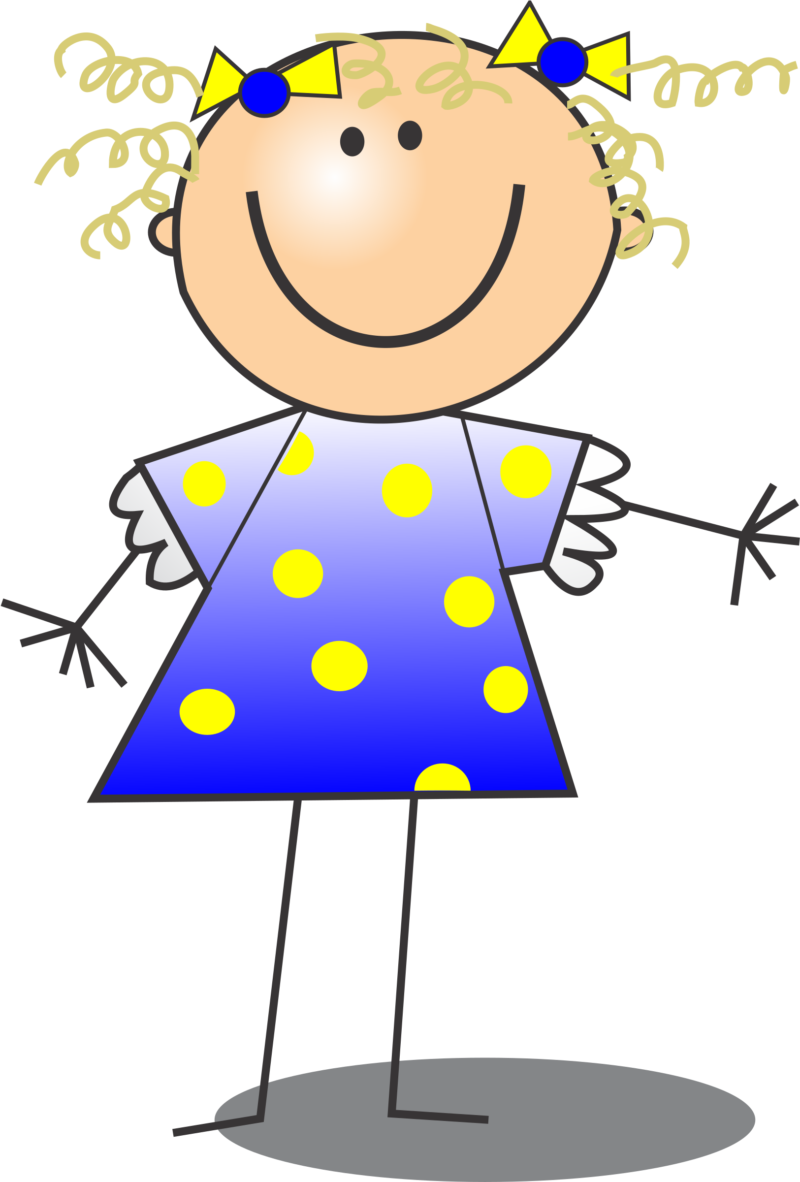 This Free Icons Png Design Of Girl Smiling Stick Figure (1636x2400), Png Download