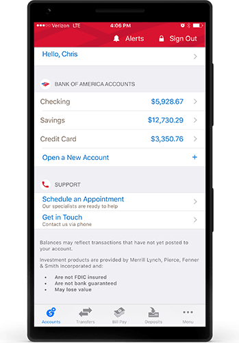 Bank Of America Red Credit Card - Bank Of America Account With A Lot (349x502), Png Download