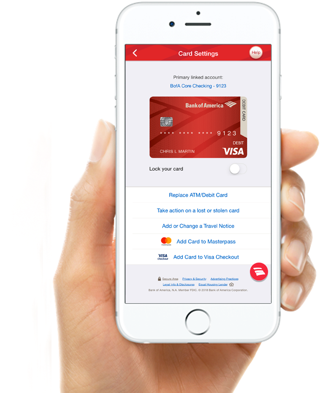 Hit Pause On Your Lost Debit Card - Bank Of America Spending And Budgeting Tool App (760x800), Png Download