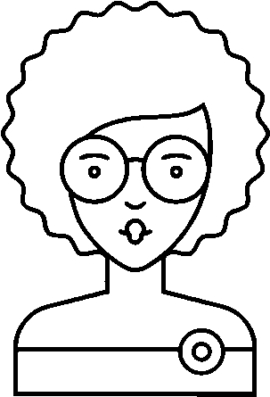 Girl With Curly Hair Coloring Page - Free Vector (600x470), Png Download