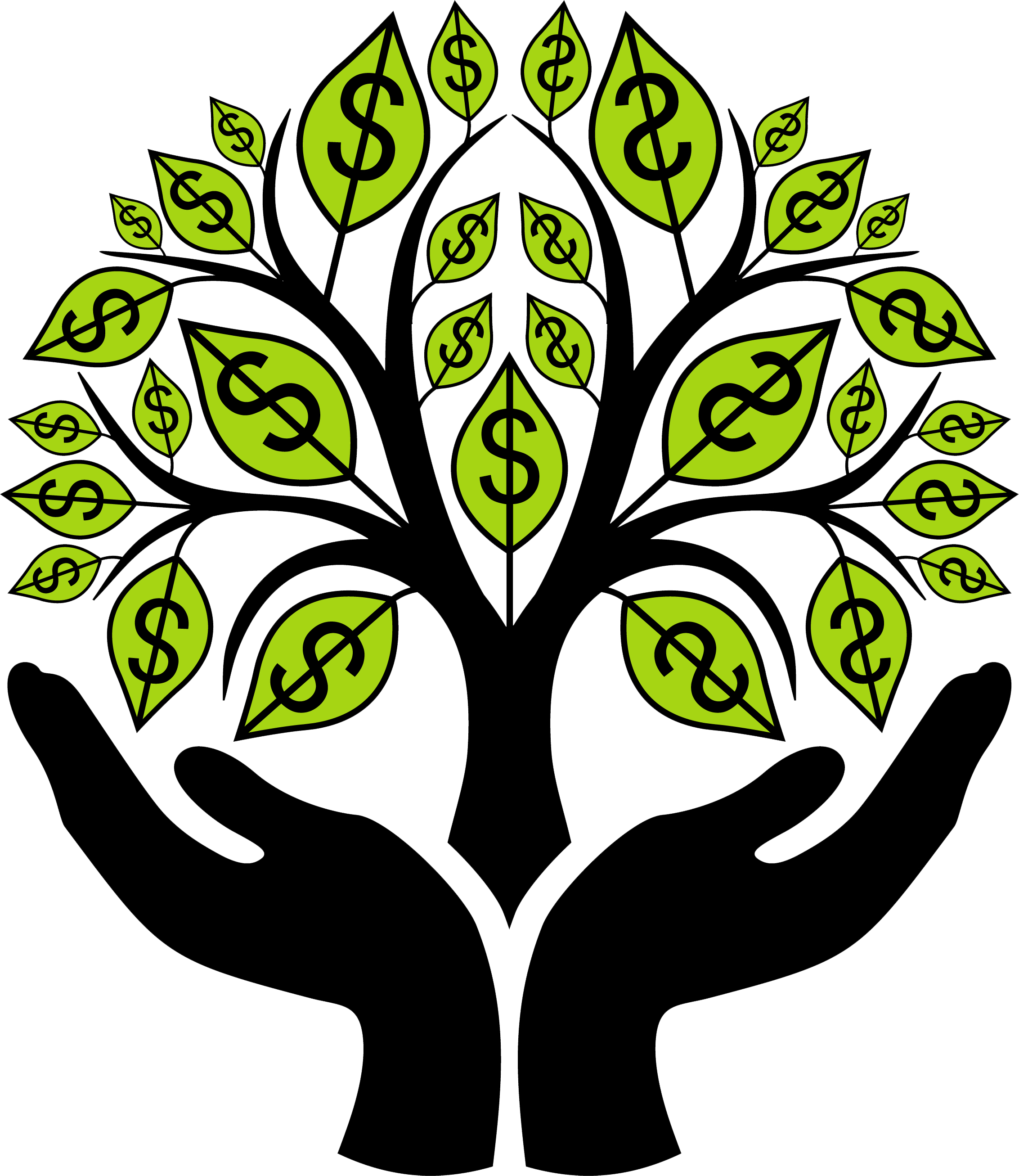 Finance Clipart Financial ~ Frames ~ Illustrations - Money Tree Clip Art (2265x2613), Png Download