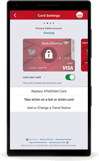 Download Bank Of America Debit Card Lock Unlock App Bank Of