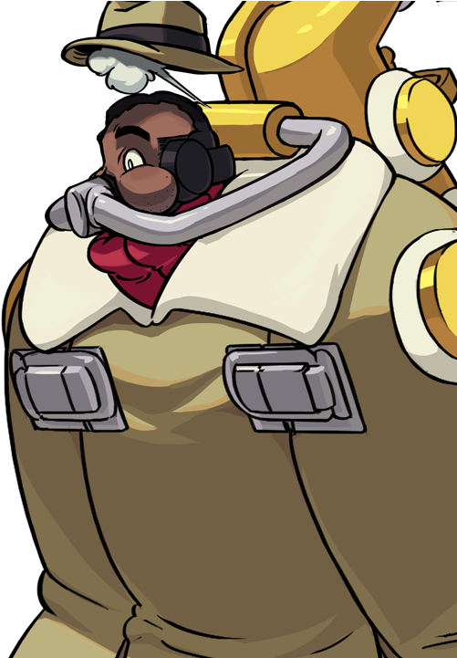 Bigband Surprised - Big Band Skullgirls (640x720), Png Download