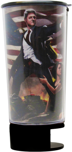 Bill Clinton Spit Bud - Bill Clinton Spit Bud Portable Spittoon With Can Opener: (450x600), Png Download