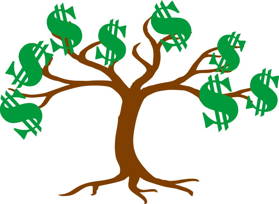 Dollar Signs As Leaves On A Tree - Selfishness Root Of All Sin (900x658), Png Download