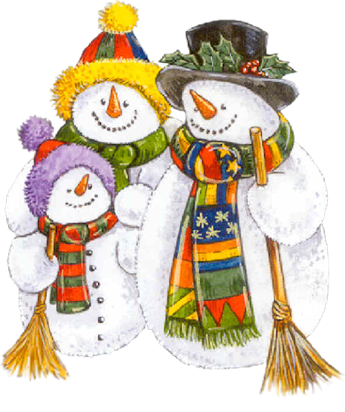 Snowmen - Веселый Снеговик Png (500x597), Png Download