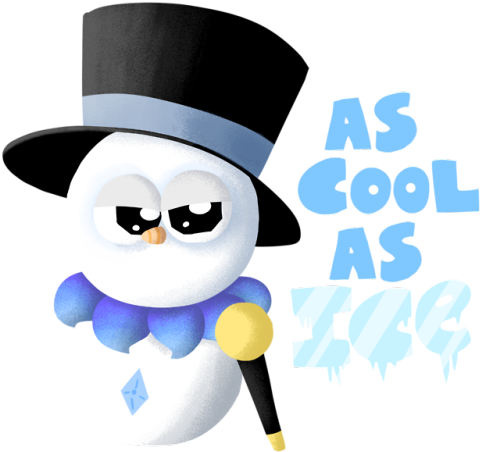 As Cool As Ice - Cartoon (500x545), Png Download