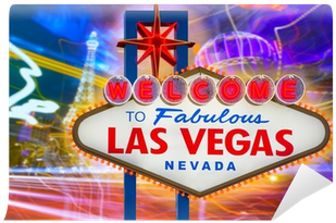 Welcome To Fabulous Las Vegas Sign Sunset With Strip - Welcome To Las Vegas (400x400), Png Download