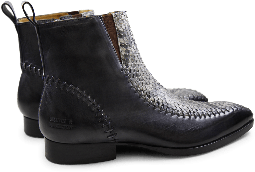 Ankle Boots Ricky 12 London Fog Snake Black White Aztek - Shoe (1024x1024), Png Download