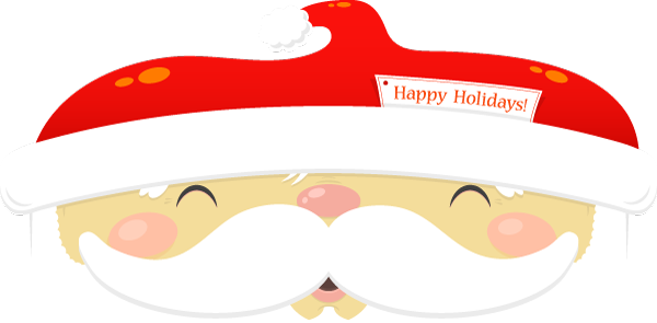 Santa Head - Santa Claus (600x295), Png Download