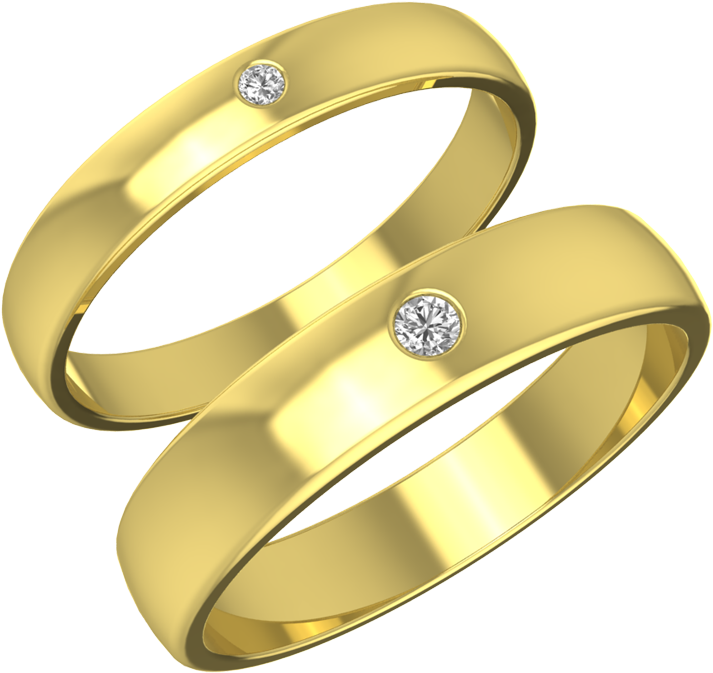Vector Royalty Free Stock Stefan Lisa Bands - Engagement Couple Gold Rings Png (900x900), Png Download