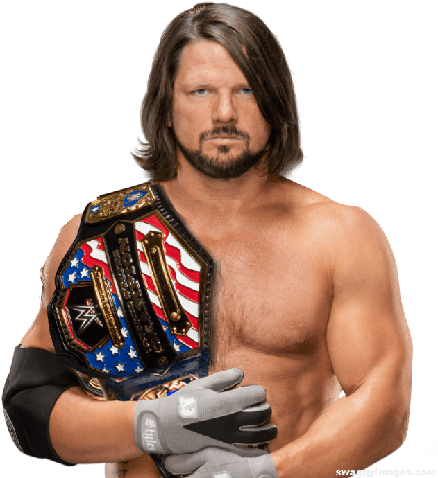 Aj Styles Png Photo - Wwe Aj Styles United States Champion (640x689), Png Download